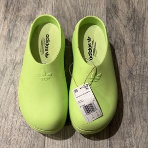 adidas women  Slip-On Clogs in Neon Lime Green